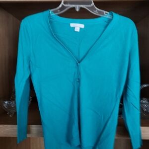 Womans teal cardigan